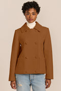 Double-Breasted Bouclé Jacket – Stylish Layering, Casual Outings