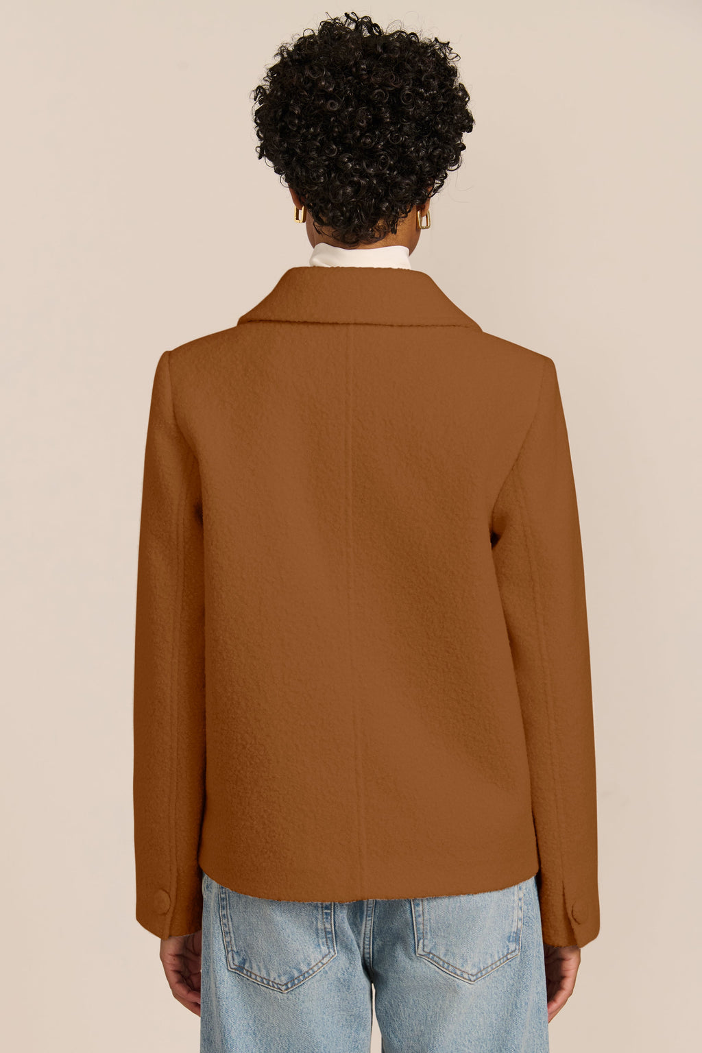 Double-Breasted Bouclé Jacket – Stylish Layering, Casual Outings