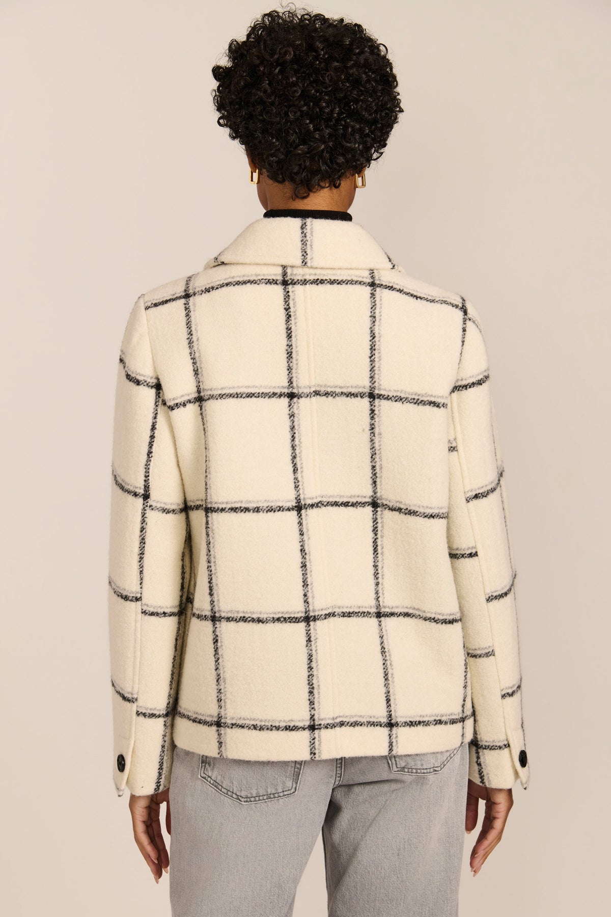 Double-Breasted Bouclé Jacket – Casual Wear, Office Style