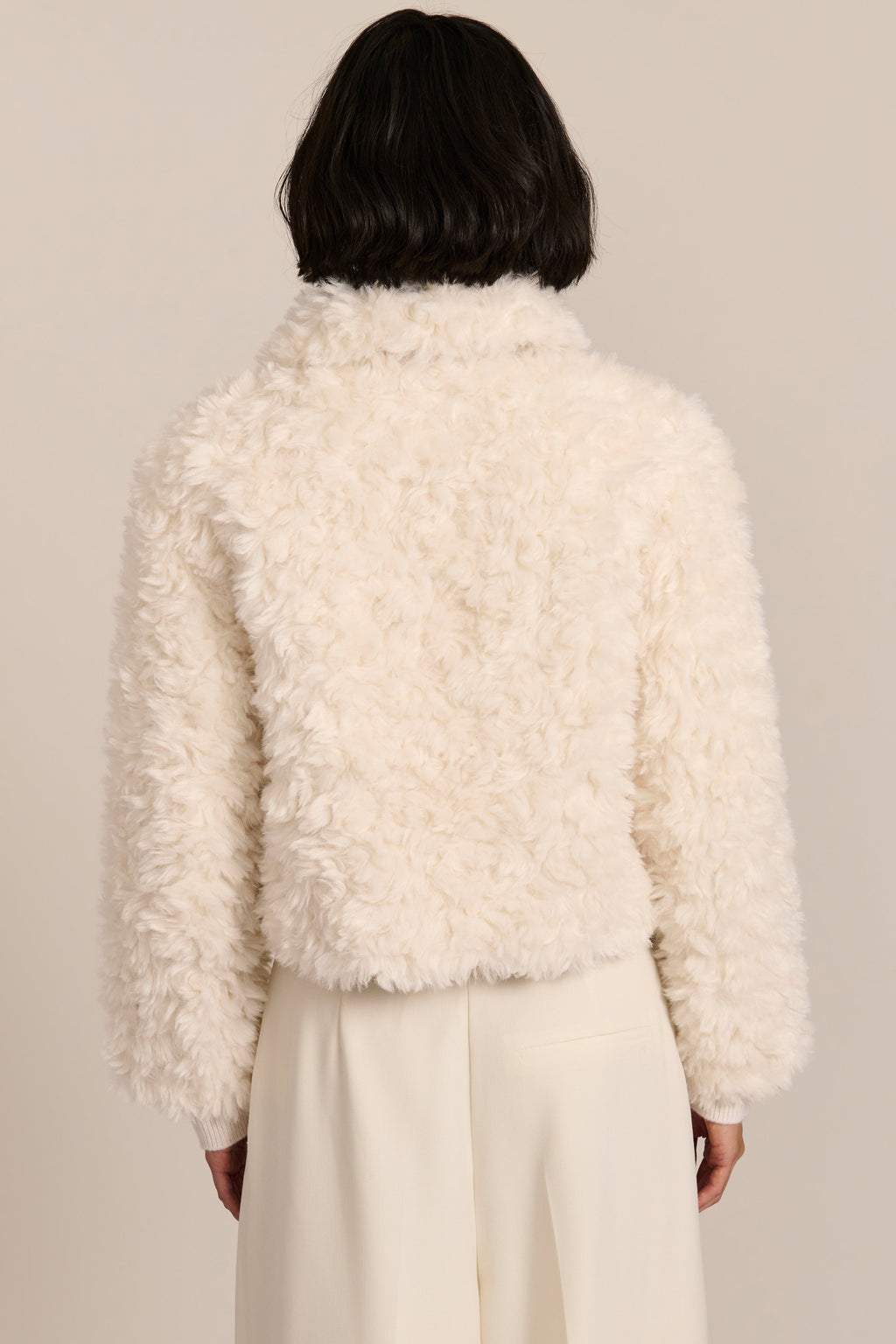 Curly Faux Fur Jacket – Cosy Winter Layer, Casual Outing