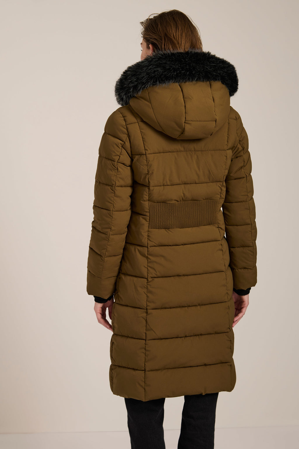 Hooded Faux Fur Puffer Coat – Warm Winter Layer, Casual Wear
