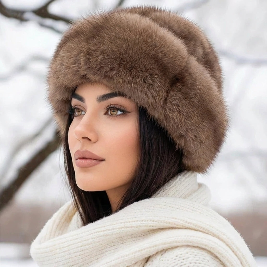 Elegant Mink Fur Hat – Winter Fashion, Outdoor Style
