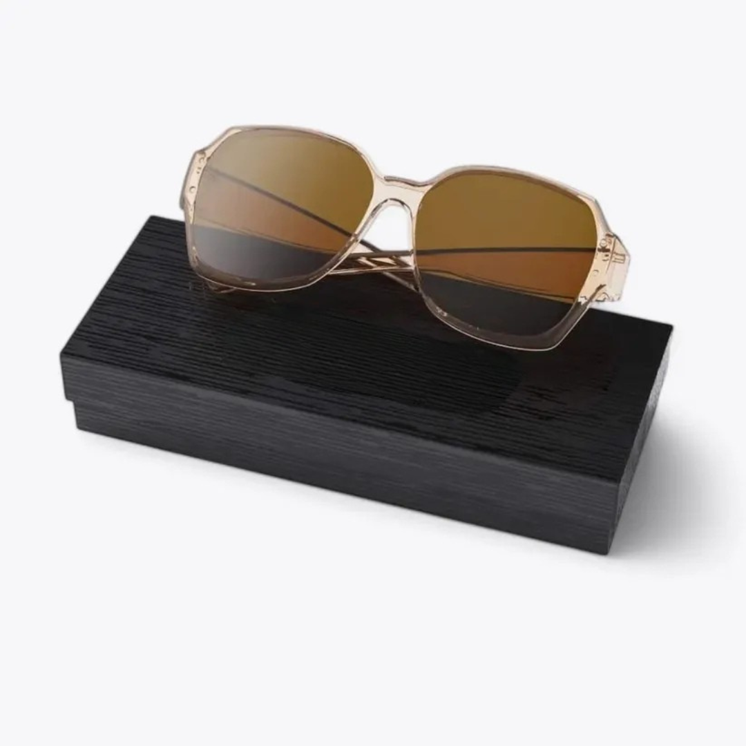 Clip-On Polarized Sunglasses for Prescription Glasses, Everyday Wear-SANGLASSES-Crystal Beige-SANGLASSES