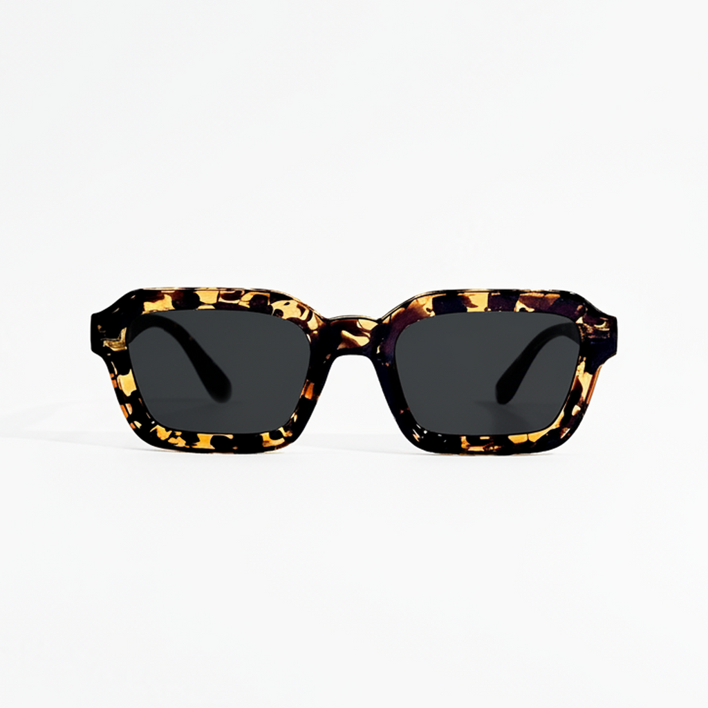 Havana Noir black lens square sunglasses with a tortoiseshell frame.