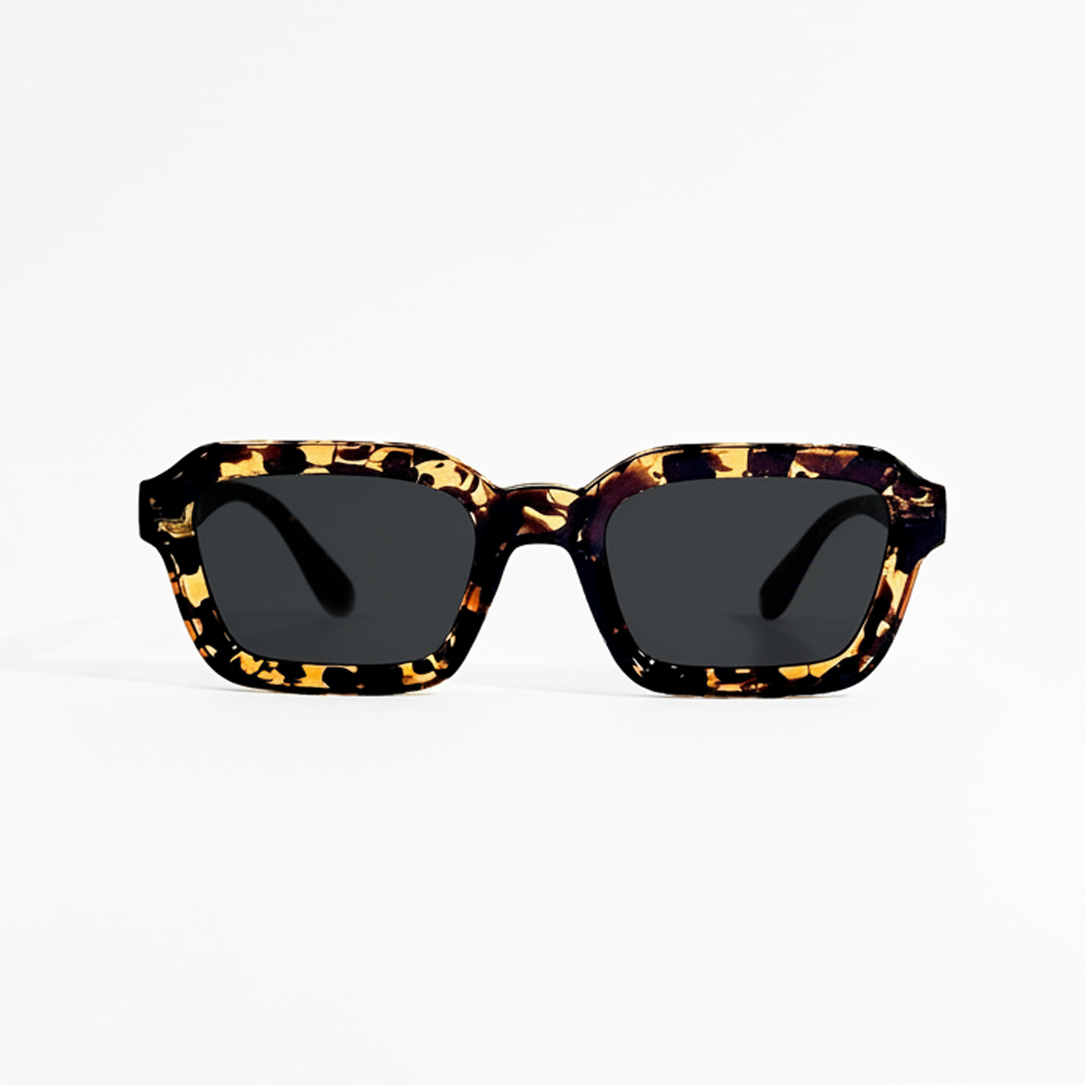 Havana Noir black lens square sunglasses with a tortoiseshell frame.