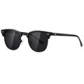 Men's Polarized Aviator Sunglasses, Composite Frame, Pilot Style-Men's Sunglasses-SANGLASSES-Black Frame Black Lens-SANGLASSES