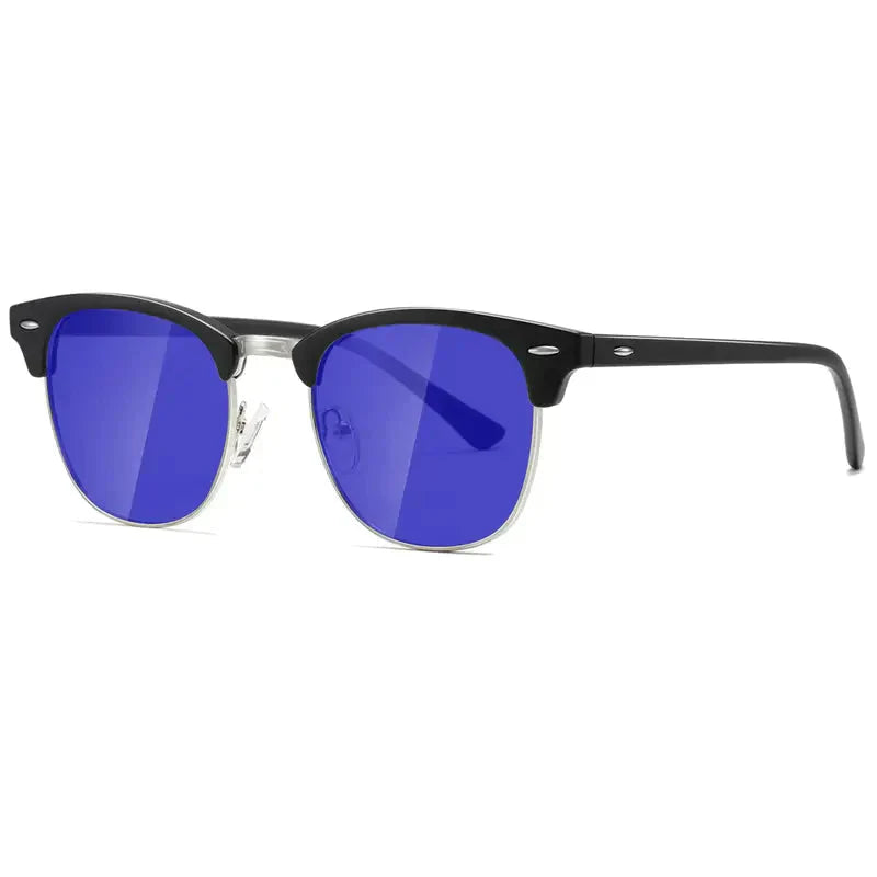 Men's Polarized Aviator Sunglasses, Composite Frame, Pilot Style-Men's Sunglasses-SANGLASSES-Blue-SANGLASSES