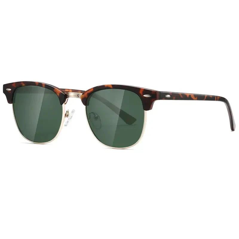 Men's Polarized Aviator Sunglasses, Composite Frame, Pilot Style-Men's Sunglasses-SANGLASSES-Green-SANGLASSES