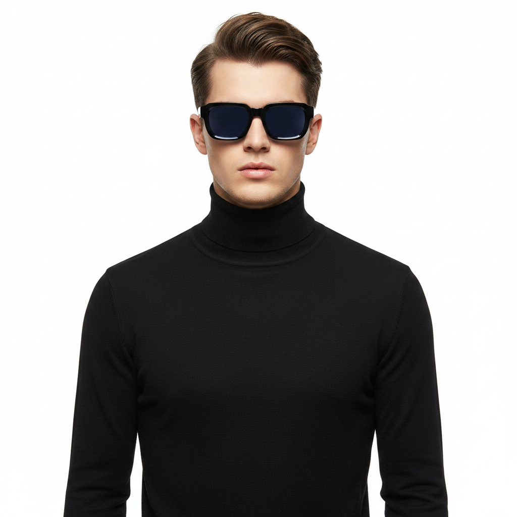 Men's Square Sunglasses Polycarbonate (PC) Frame Retro Style Outdoor Eyewear-Sunglasses-SANGLASSES-SANGLASSES