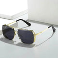 Men's Sunglasses Metal Frame UV400 Protection Elegant Design for Outdoor-Sunglasses-SANGLASSES-Black-SANGLASSES