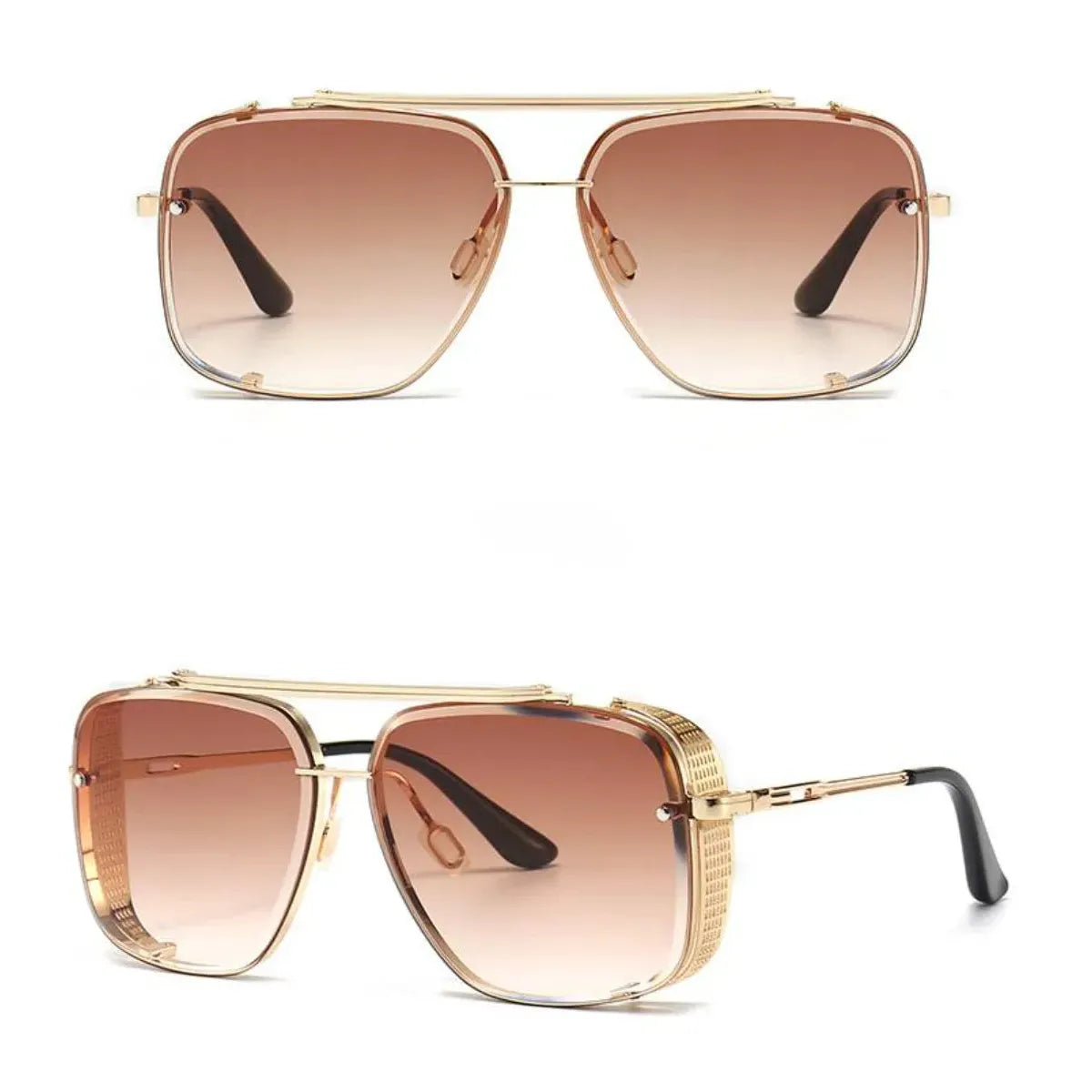 Men's Sunglasses Metal Frame UV400 Protection Elegant Design for Outdoor-Sunglasses-SANGLASSES-Champagne-SANGLASSES