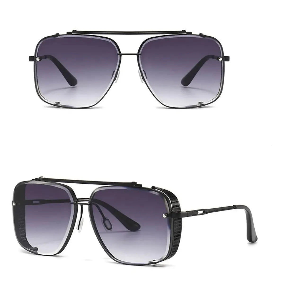Men's Sunglasses Metal Frame UV400 Protection Elegant Design for Outdoor-Sunglasses-SANGLASSES-Purple/Black-SANGLASSES