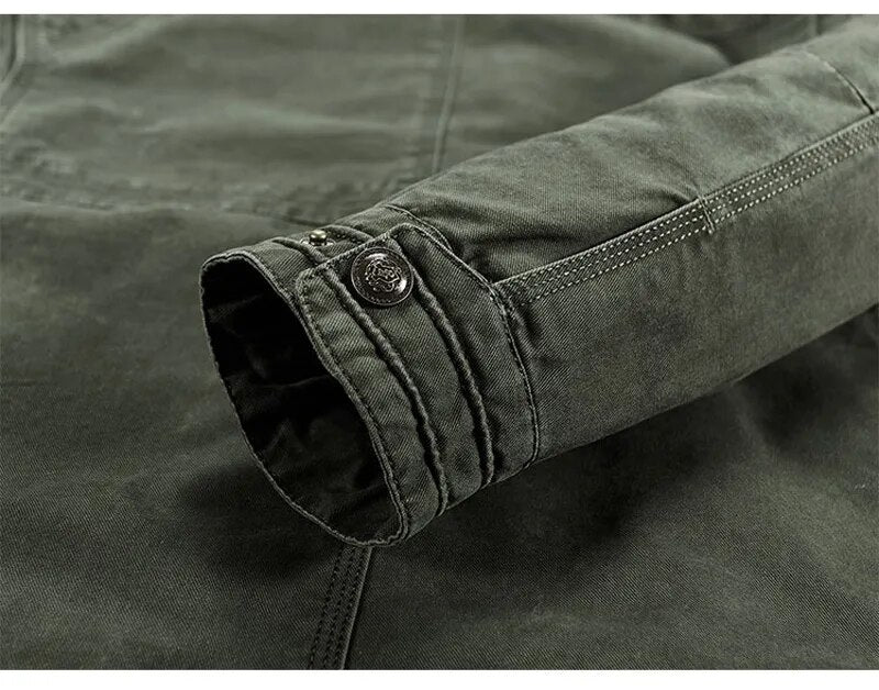 Rugged Explorer Cargo Jacket – Durable Fabric, Multiple Pockets – Outdoor, Casual Wear