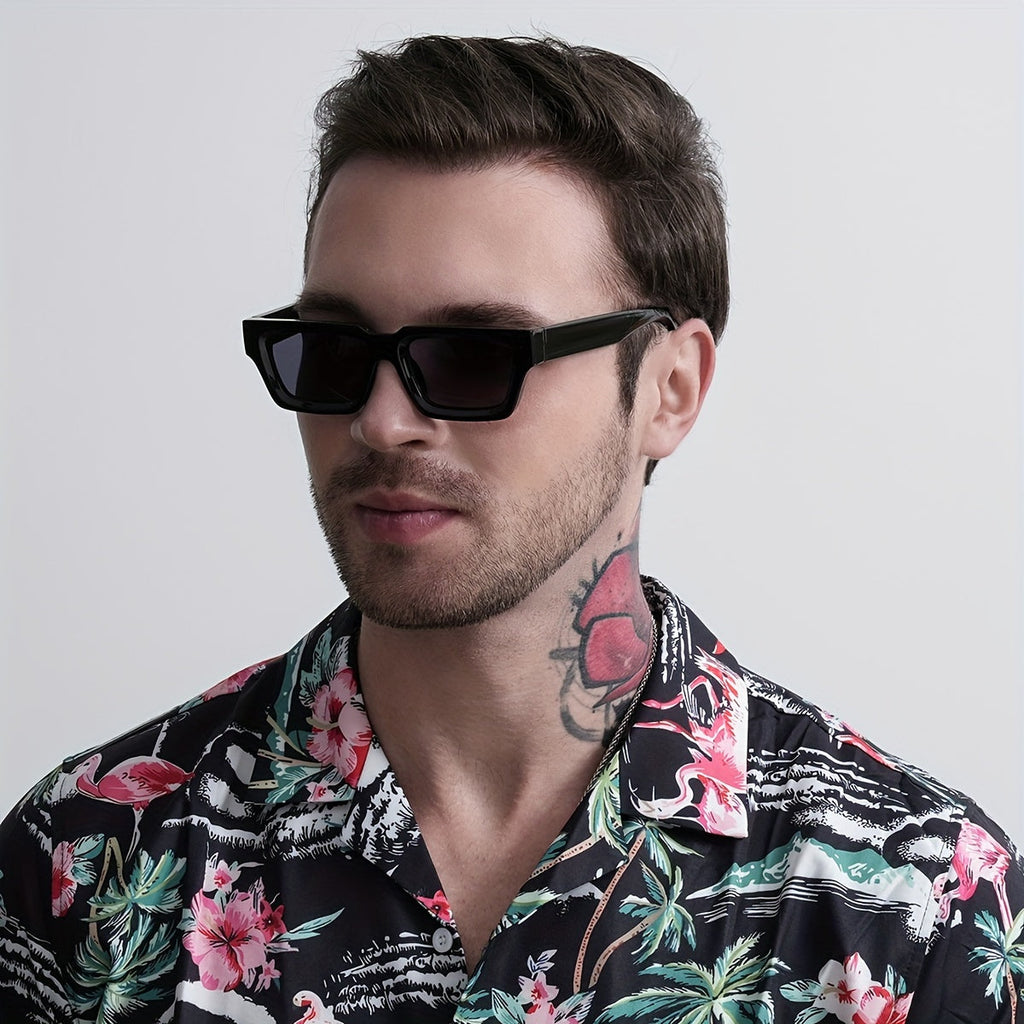 Unisex Sunglasses Polycarbonate Construction Retro Style Outdoor Eyewear Black-Sunglasses-SANGLASSES-SANGLASSES